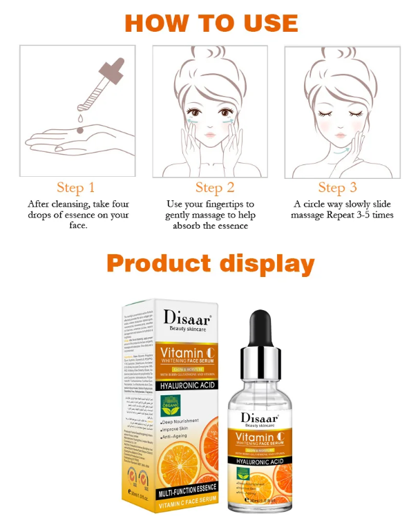 SERUM VITAMINA C+ACIDO HIALURONICO